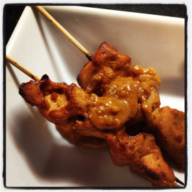 3. Satay Chicken (4 sticks)